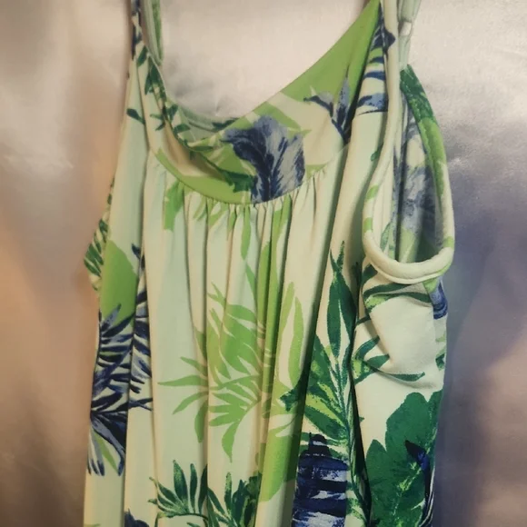 Tropical Print Sleep Dress - Picture 3 of 8